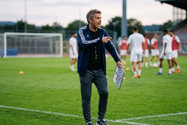 Portrait d’un entraîneur de football performant et inspirant