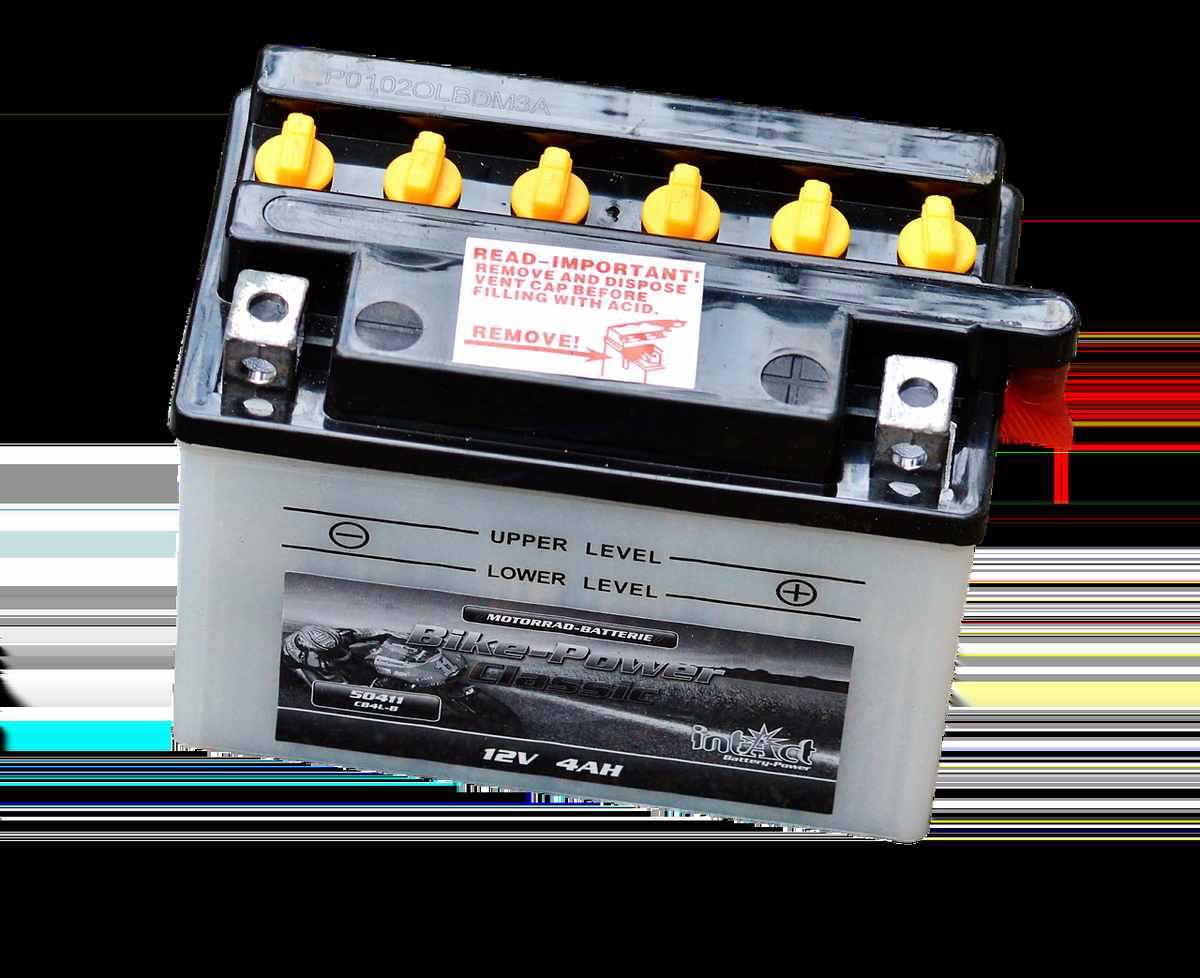 Batterie 12V 4AH avec six bouchons jaunes et étiquette Batterie 12V 4AH avec six bouchons jaunes et étiquette